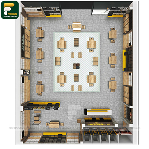 Étagère murale de présentation de vêtements pour magasin de mode sur mesure, comptoir de caisse, miroir de boutique - Product Image 6