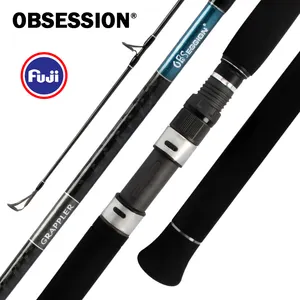OBSESSION GRAPPLER FUJI Part Deep Sea Water Popping Fishing Rod Carbon Fiber Saltwater Fish Rod Spinning Boat Fishing Power Rod