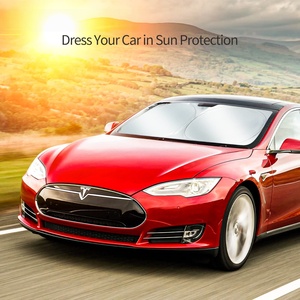 Summer Sports Car Windshield Sunshade 150x70cm Polyester Foldable Front <b>Window</b> Protection - Product Image 2