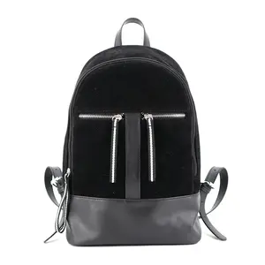 Factory Custom Black PU Leather Women Backpack Professional Lady Back Pack Bags Manufacturer