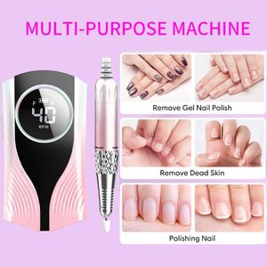 Kit Profesional de Taladro Eléctrico para Uñas con Pantalla LED, Nueva Máquina Pulidora de Uñas para Remover Esmalte en Gel, Manicura y Pedicura - Product Image 6