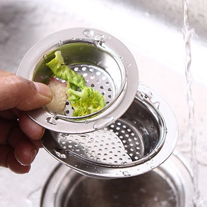 Égouttoir de cuisine en acier inoxydable pour laver les légumes, type entonnoir, avec drain de sol extractible - Product Image 1