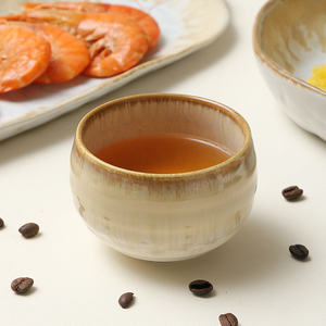 Taza de té de cerámica estilo Wabi Sabi con acabado mate para uso en el hogar durante el té de la tarde. - Product Image 2