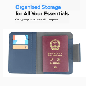 Porta Pasaportes de <span class=keywords><strong>Viaje</strong></span> con Función Antipérdida Apple Find My, Carga Inalámbrica y Baterí<span class=keywords><strong>a</strong></span> Recargable para Viajes de Negocios - Product Image 4