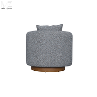 Gris fantaisie confortable loisirs plein salon siège unique canapé pivotant côté fauteuil Designer hôtel loisirs chaise pour salon