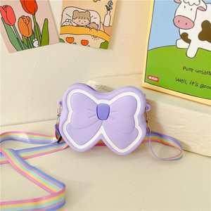 Butterfly Shaped Silicone Crossbody Bag for Kids Girls Cartoon Perforated Design Soft Coin <b>Purse</b> <b>Cute</b> Princess Shoulder Bag - Product Image 4