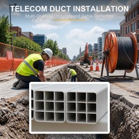 Conduit électrique carré en PVC à 9 trous pour gaine de câbles