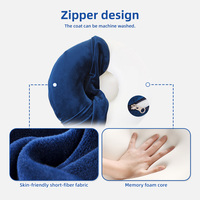 Coussin d'assise en mousse à mémoire de forme en forme de donut pour le soulagement des hémorroïdes et des douleurs au coccyx, réduction de la pression dorsale, housse amovible et lavable