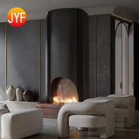 Chimenea de Gas de Acero Inoxidable Personalizada EL400 para Proyectos de Interiores de Hoteles y Villas Residenciales de Alta Gama