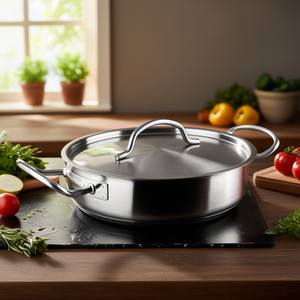 Padella Chef Classic con coperchio in acciaio inox da 12 pollici per cucinare sul fornello - Product Image 3