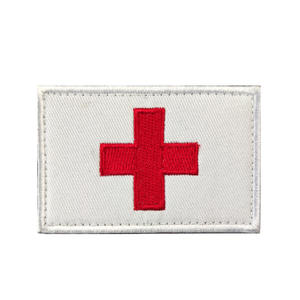 Rescue médical velcro croix patchs broderie tactique croix rouge Badges pour sac à dos - Product Image 5