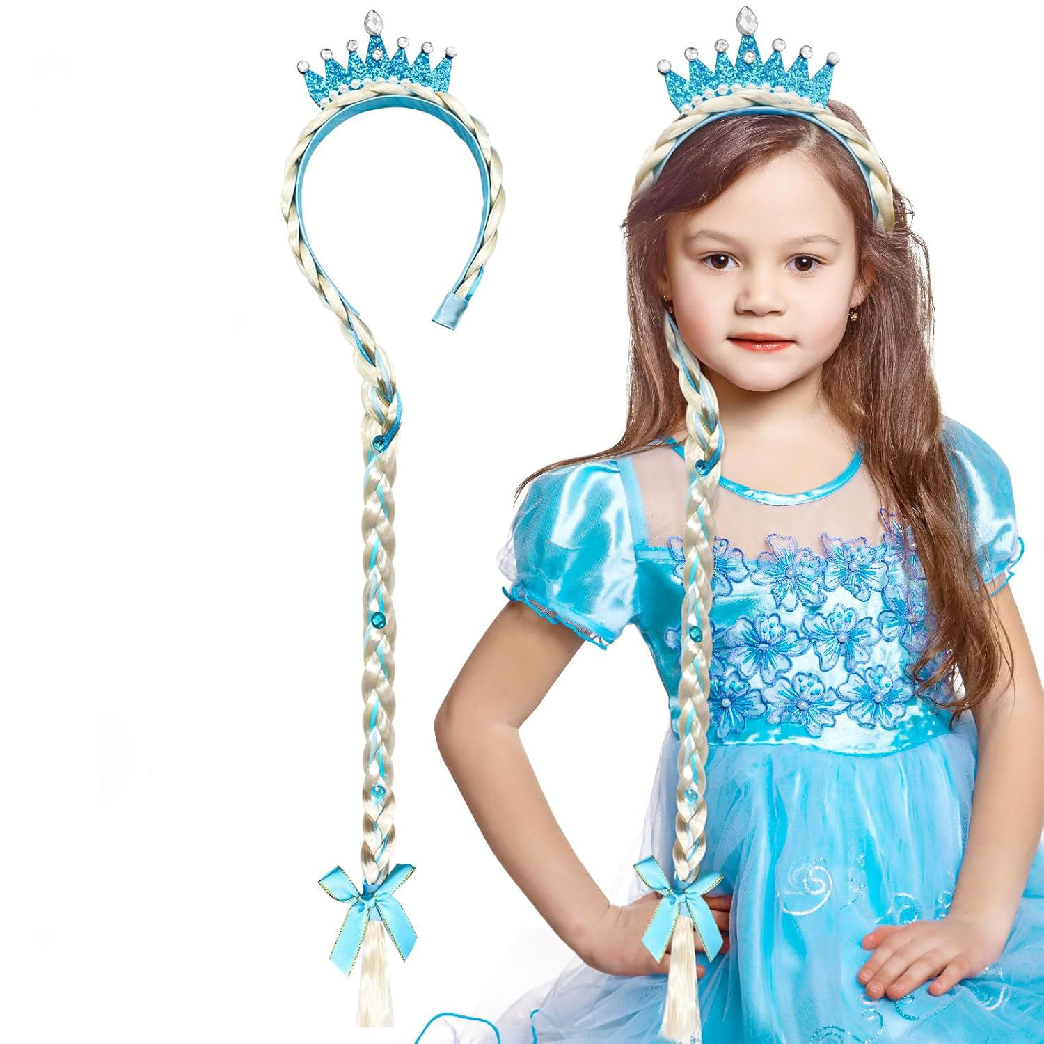 Elsa Wig Princess Braids Headband Cute Wig Braid Headband For