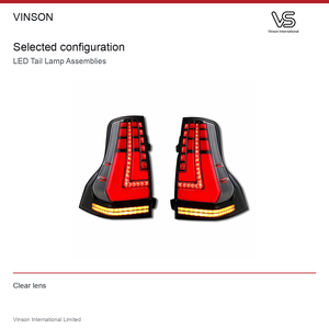 ชุดไฟท้าย LED สำหรับ Toyota Land Cruiser Prado ปี 2010-2017 เลนส์ใส - Product Image 1
