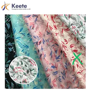 Wholesale digital printing polyester stretch flower Pattern Printed dress shirting fabric
