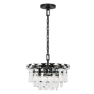 Lustre de salle à manger design, en fer rond, luxe, cristal K9, moderne - Product Image 2