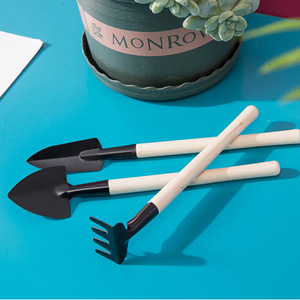 <b>Garden</b> <b>Tool</b> <b>Set</b> 3 Piece Steel Handle Mini Shovel Rake Spade For Home Gardening - Product Image 3