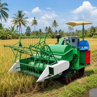 Wishope 35Hp Moissonneuse-batteuse, machine de récolte du blé et du riz, mini moissonneuse-batteuse pour le riz