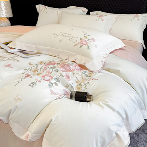 Set Bordir Kelas A Baru, 60 Pcs, Katun Serat Panjang, Kerajinan Bordir, Sprei Romantis, Perlengkapan Homestay, Pernikahan, Hotel, Grosir - Product Image 6