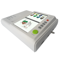 Electrocardiógrafo Portátil de 12 Canales con Pantalla Táctil de 10.2 Pulgadas, Clase II, 12 Derivaciones, con Batería, Almacenamiento USB y SD para Hospitales y Clínicas