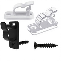 Clip de fixation en nylon en forme de R, best-seller transfrontalier, pour câbles, organisateur de fils, vis pour fixation de câbles de lampe