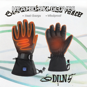 Gants de ski confortables et rechargeables avec chauffage thermique, poignées en polyester pour l'hiver, pour le snowboard en plein air - Product Image 3