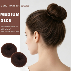 Set de Moldeadores de Moños Tipo Donut, Herramientas de Peluquería para Moños Dulces, Bandas de Nylon para el Cabello - Product Image 1