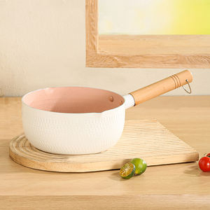 Prix de gros Mini poêle à sauce antiadhésive polyvalente en acier au carbone étanche avec manche en bois - Product Image 6