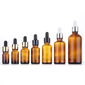 ขวดแก้วใส/สีชา สำหรับน้ำมันหอมระเหย ขนาด 5 มล. 10 มล. 15 มล. 20 มล. 30 มล. 50 มล. 100 มล. พร้อมหลอดหยดแก้ว ขายส่ง - Product Image 5