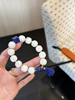 Bracelet en cristal naturel Sinyore Cangxue - Quartz fantôme flocon de neige / Lapis Lazuli
