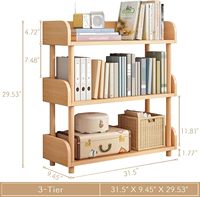 Étagère à livres ouverte en bois à 3 niveaux, support de rangement autoportant multi-niveaux pour livres, magazines et décoration