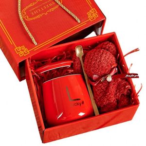 Mug en céramique créatif avec ensemble serviette souvenir et coffret cadeau pour la fête des pères et Noël, tasse à eau offerte - Product Image 1