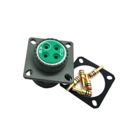 Connecteur de câble à fiche droite D38999/20WF32PB, terminaison à sertir, nickelé, connecteurs D38999