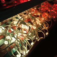 Lampes LED à points RVB/RVBW programmables automatiquement IP67 30mm SMD3535 12V en PVC pour l'intérieur, l'extérieur, le paysage et les attractions
