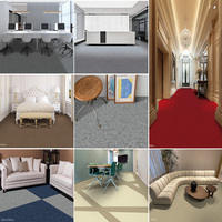 Moquette commerciale résistante en rouleau, durable, antidérapante, à boucles, pour hall d'hôtel et centre commercial à fort trafic
