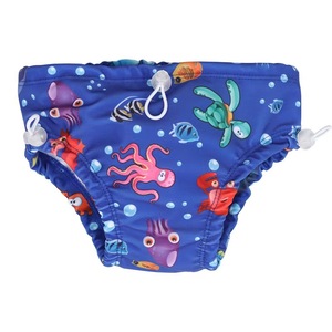 Couches de bain réutilisables pour bébé et tout-petit, personnalisables, imperméables, anti-fuites, taille ajustable, lavables, avec cordon de serrage - Product Image 2