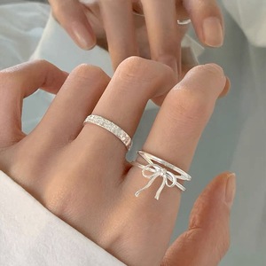 S925 Sterling Silver Bow <b>Ring</b> For Women <b>Open</b> Design Index Finger Jewelry Everyday Wear - Product Image 5