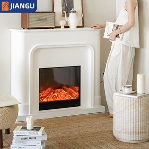 Mobile TV Moderno Europeo/Americano con Caminetto Elettrico Integrato in MDF, Mobile Decorativo con <span class=keywords><strong>Simulazione</strong></span> Legno - Product Image 3