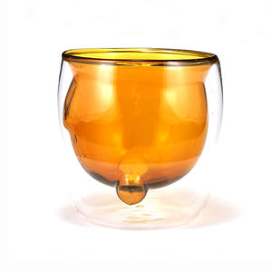 Taza de café de <span class=keywords><strong>anime</strong></span> 3D de 242 ml y 8,5 oz, taza de animales, oso, doble pared, leche, vaso de vidrio bonito - Product Image 4