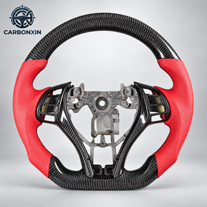 Volant sport en fibre de carbone et cuir LED forgé sur mesure pour Nissan Sentra Tiida Qashqai Lannia - Product Image 3