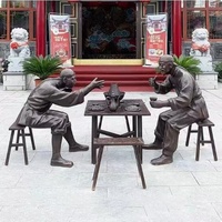 Escultura de Figura de Trabajador de Bronce Moderna y Tradicional Personalizada, OEM ODM, Fundida a Mano, Chapada en Oro, Decoración para Parques Industriales
