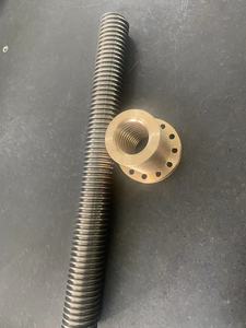 <strong>Trapezoidal</strong> Lead Screw &amp; Nut Set | TR40X6 | Stainless Steel / Brass | Linear Motion Utilization - Product Image 4