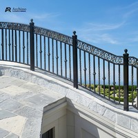 Elegantes, verziertes Balkon- und Treppengeländer aus Aluminiumlegierung mit Schnitzereien für den privaten Gebrauch, DIY-Installation