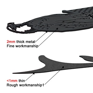 Adorno de jardín de metal personalizado con diseño de pájaro de hierro cortado con láser, estilo rústico y espeluznante para Halloween, para exteriores, con estaca decorativa. - Product Image 4