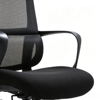 Chaise de bureau moderne à dossier haut en maille, appui-tête réglable, design ergonomique, fonction pivotante, hauteur réglable, poste de travail de bureau