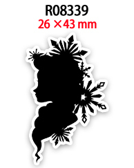 50 Pezzi di Resina Piatta con Stampa di Silhouette di Principesse Cartoon, Design Ecologico Personalizzabile per Fiocchi e Fasce per Capelli - Product Image 5