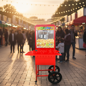 High Quality & Battery-Powered Commercial Stainless Steel <b>Popcorn</b> Vending <b>Machine</b> with Cart - Product Image 4