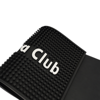 Fourniture d'usine Tapis de bar en silicone personnalisé Tapis de comptoir Logo Bière en caoutchouc PVC souple comprenant un chemin de paille Accessoire de grande valeur