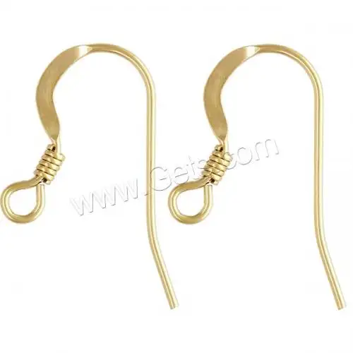 wholesale fashion gold earring findings Hook Earwire 14K gold filled 17x11mm 0.61mm 1027405