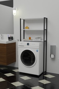 Washing Machine Top <b>Storage</b> Rack 3-Tier Metal Organizer for Bathroom <b>Space</b>-<b>Saving</b> Modern Design for Dryer Top - Product Image 4