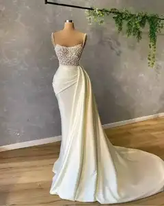 S933A new High Quality custom Short-Sleeved Sexy tulle Backless long plus size mermaid bridal dresses wedding